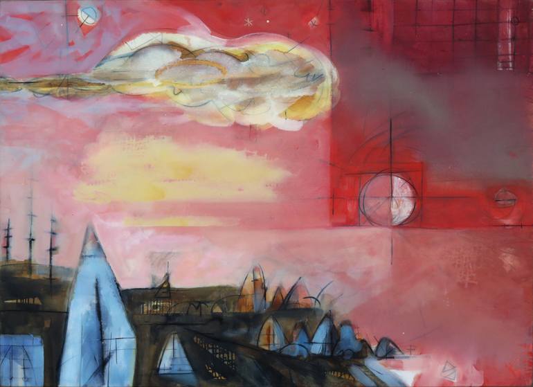 Original Abstract Landscape Paintings by William Leidenthal