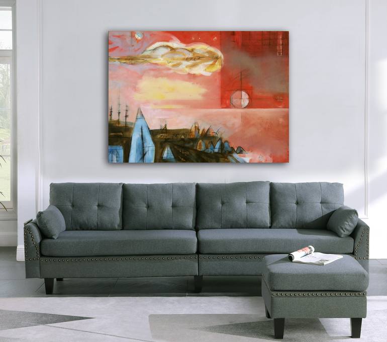 Original Abstract Landscape Painting by William Leidenthal