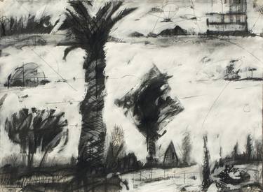 Original Abstract Landscape Drawings by William Leidenthal