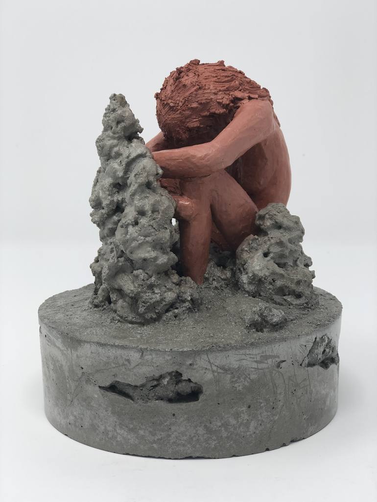 Original Figurative Nude Sculpture by Diane Tacinelli