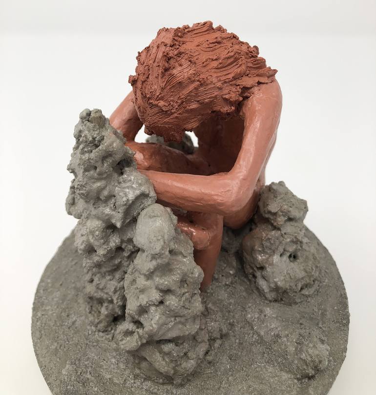Modello (Model) hand formed clay sculpture Sculpture by Diane Tacinelli