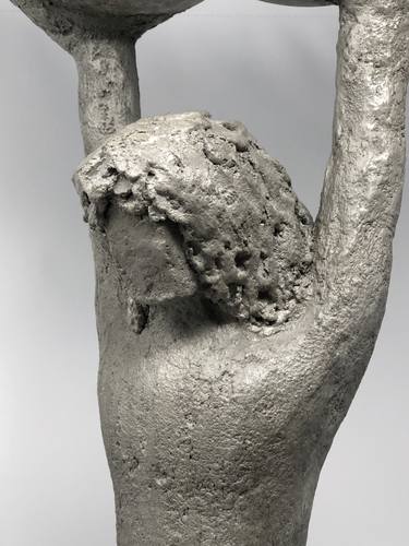 Strength, hand formed concrete sculpture thumb