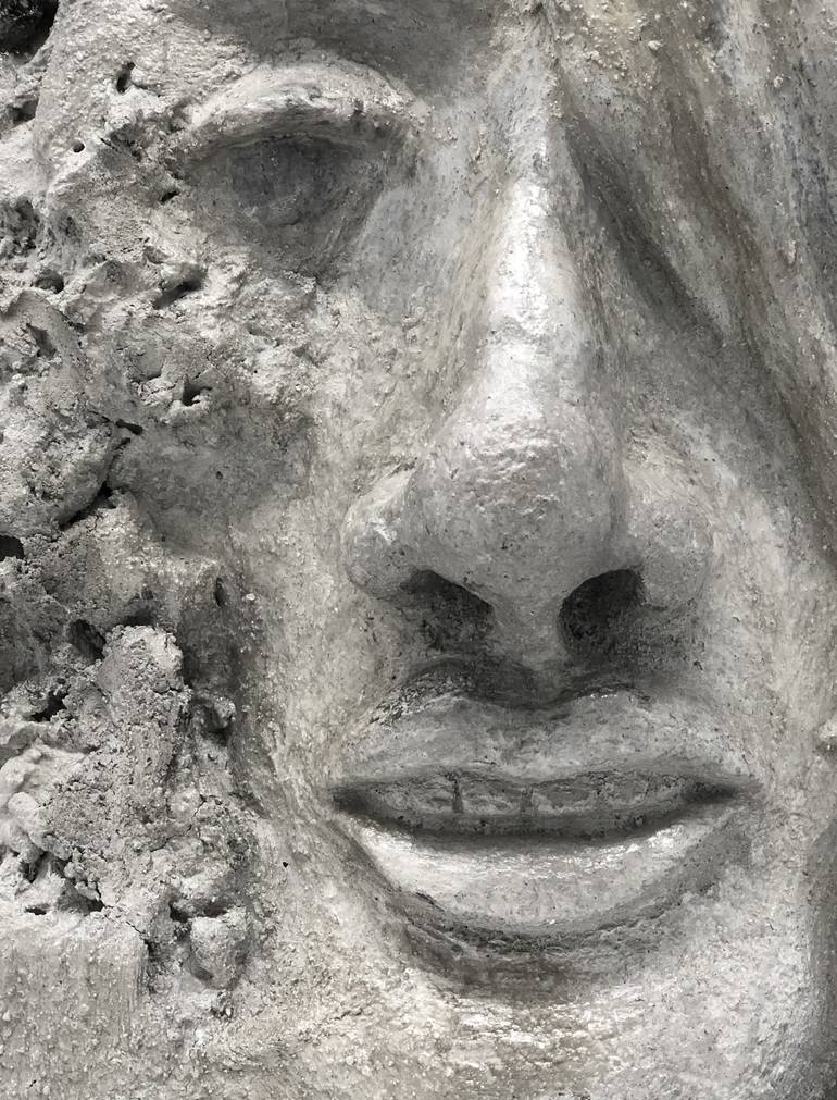 Breathe, hand formed concrete sculpture - Print