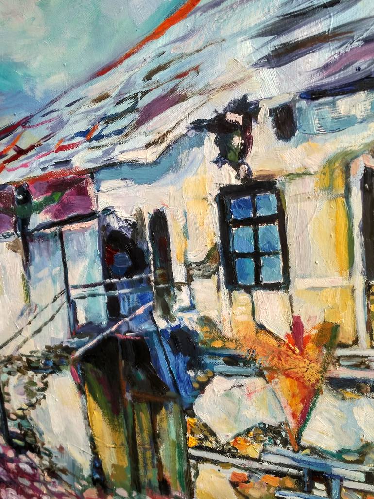 Original Figurative Architecture Painting by Ana Filev