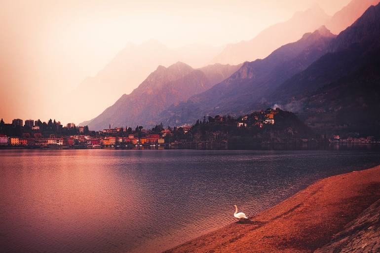Original Landscape Photography by Elena Raceala | Other Art on Paper | Evening on the Como Lake - Limited Edition of 20