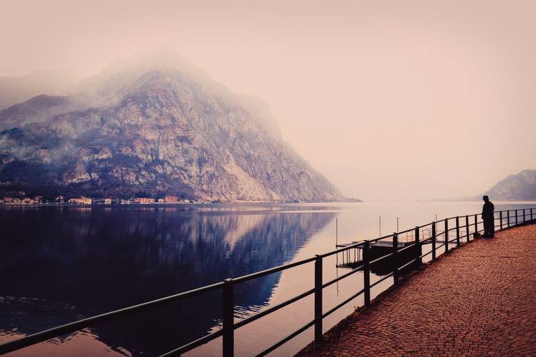 Original Travel Photography by Elena Raceala | Other Art on Paper | Silent evening on the Como Lake - Limited Edition of 20