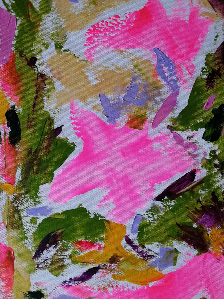 Original Abstract Floral Painting by Jzerofour Art