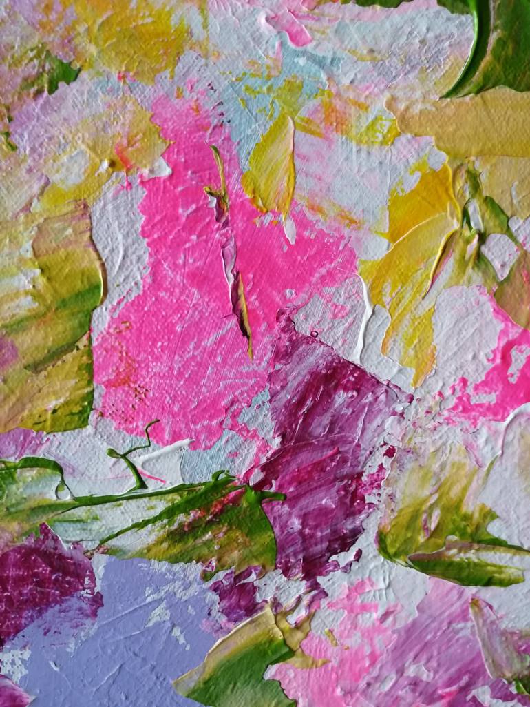 Original Abstract Floral Painting by Jzerofour Art