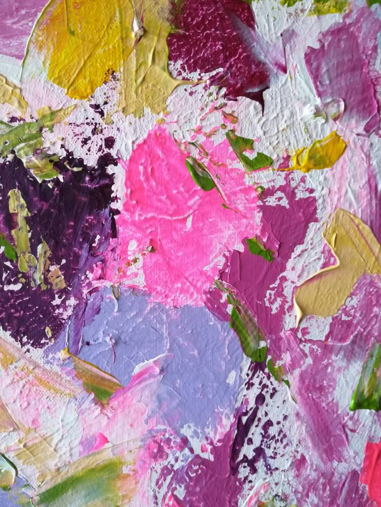 Original Abstract Floral Painting by Jzerofour Art