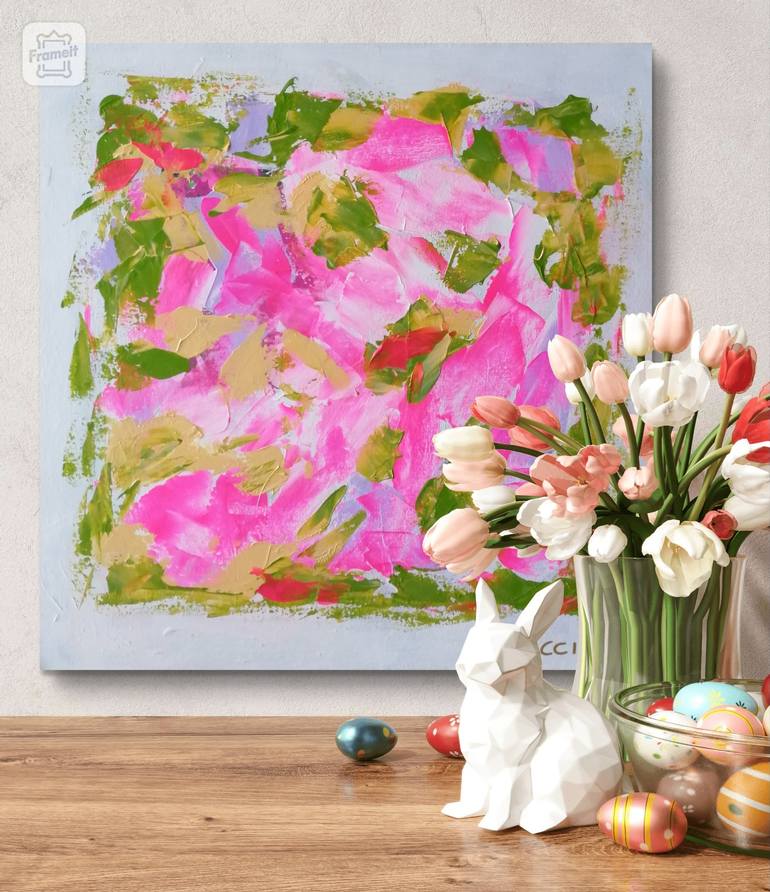 Original Abstract Expressionism Floral Painting by Jzerofour Art