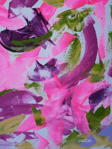 Original Abstract Floral Paintings by Jzerofour Art