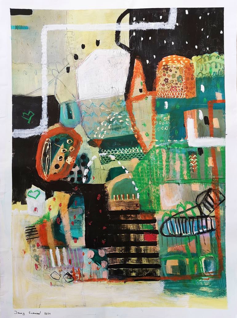 Original Contemporary Abstract Painting by Jenny Furman