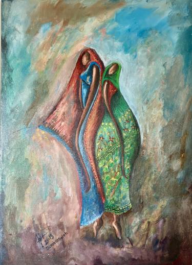 Original Fine Art Women Paintings by donia alsaleh