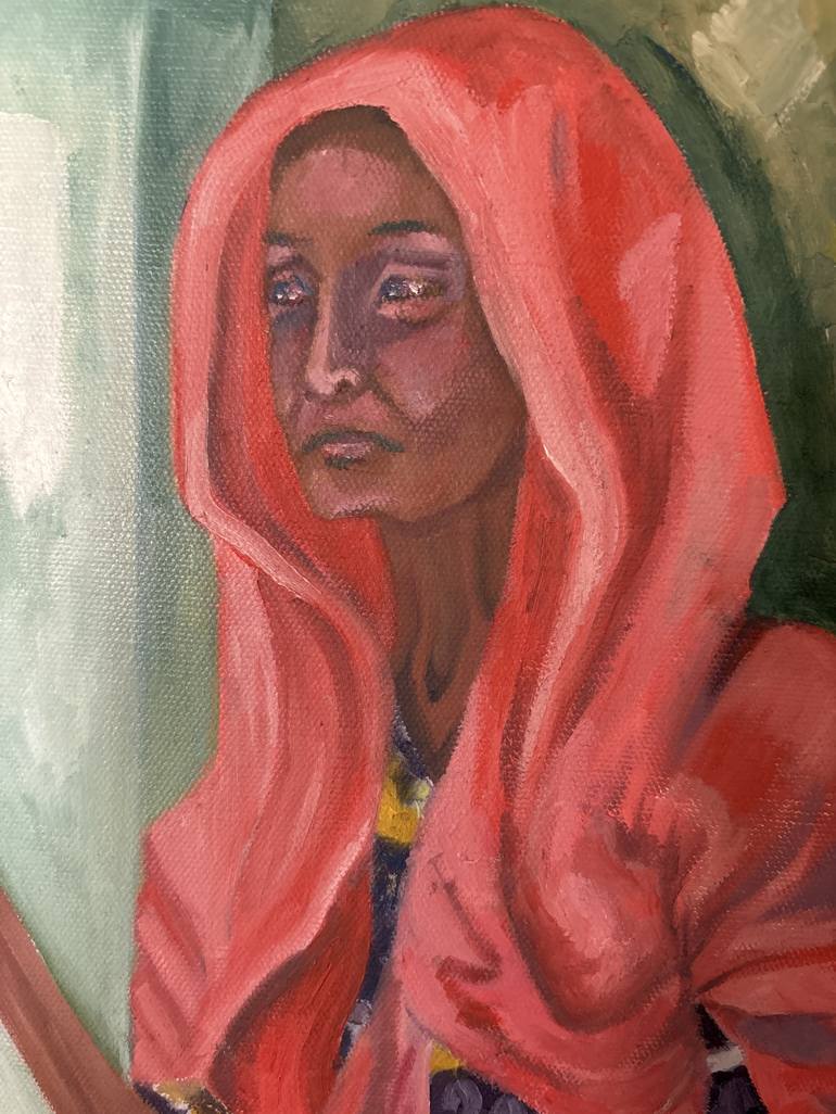 Original Realism Women Painting by donia alsaleh