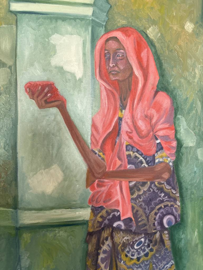 Original Realism Women Painting by donia alsaleh