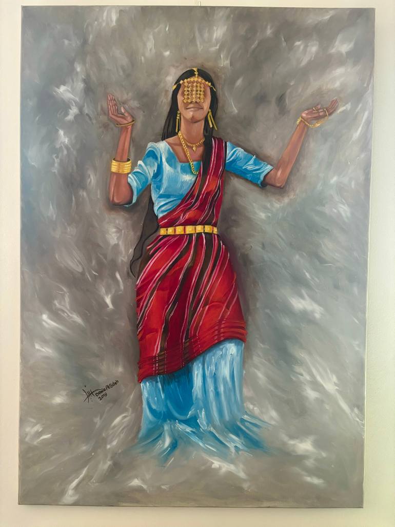 Original Realism Women Painting by Donia Alsaleh