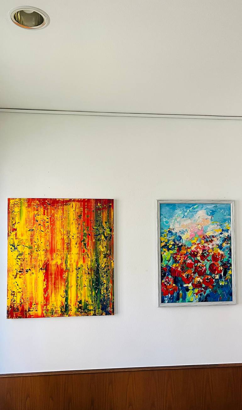 Original Abstract Expressionism Floral Painting by Svitlana Andriichenko