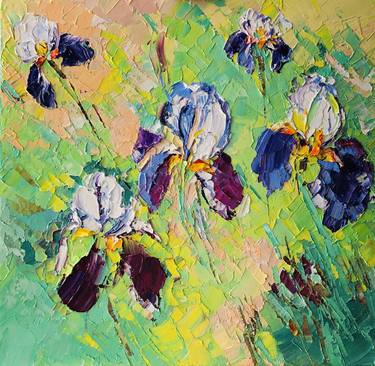 Original Abstract Floral Paintings by Svitlana Andriichenko