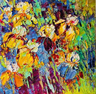 Original Abstract Floral Paintings by Svitlana Andriichenko