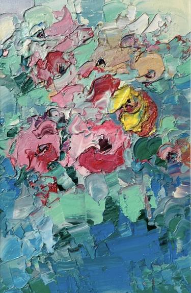 Original Abstract Floral Paintings by Svitlana Andriichenko