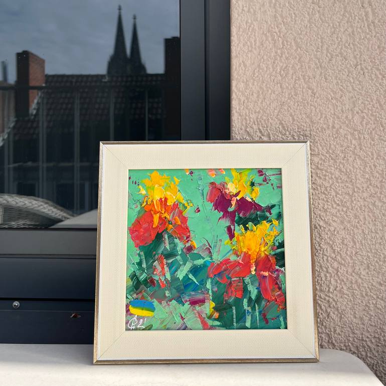 Original Abstract Floral Painting by Svitlana Andriichenko