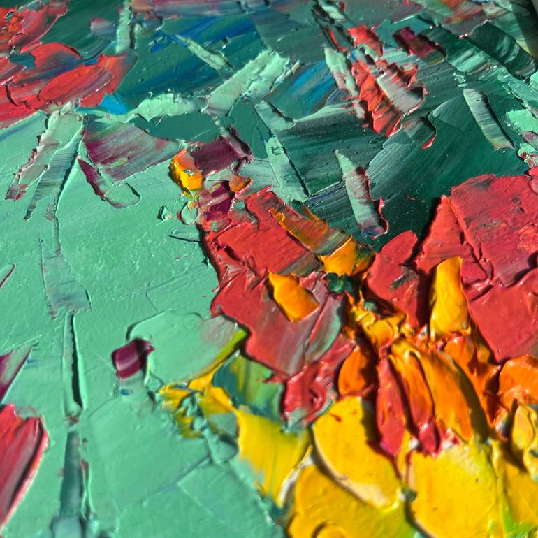 Original Abstract Floral Painting by Svitlana Andriichenko