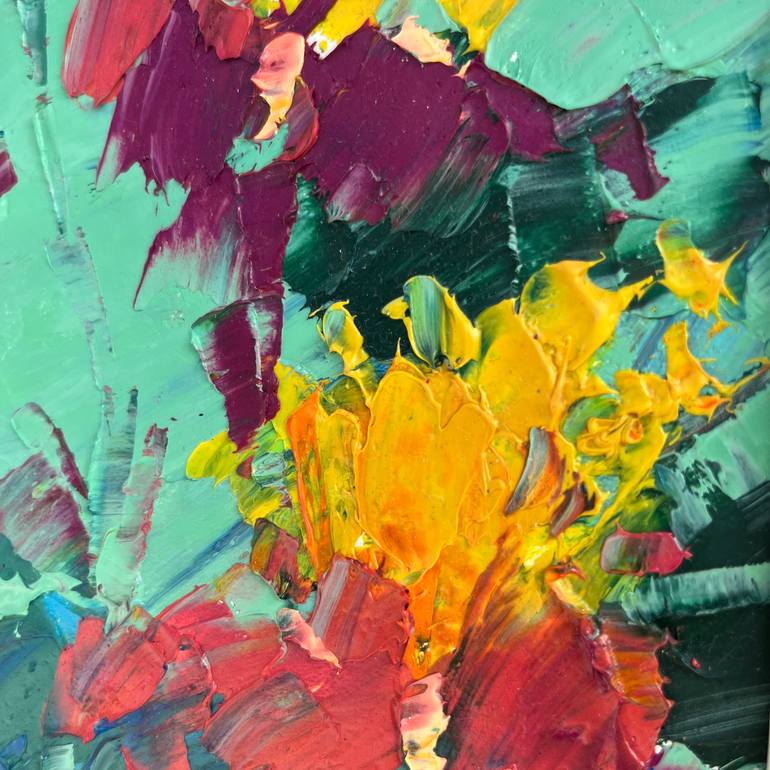 Original Abstract Floral Painting by Svitlana Andriichenko