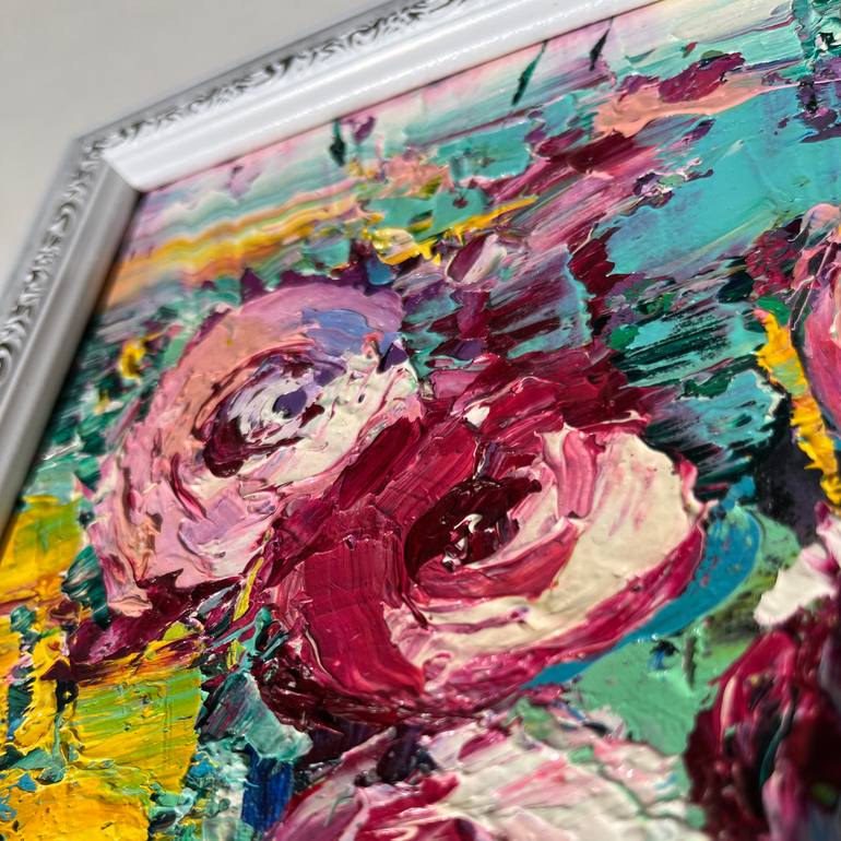 Original Abstract Floral Painting by Svitlana Andriichenko