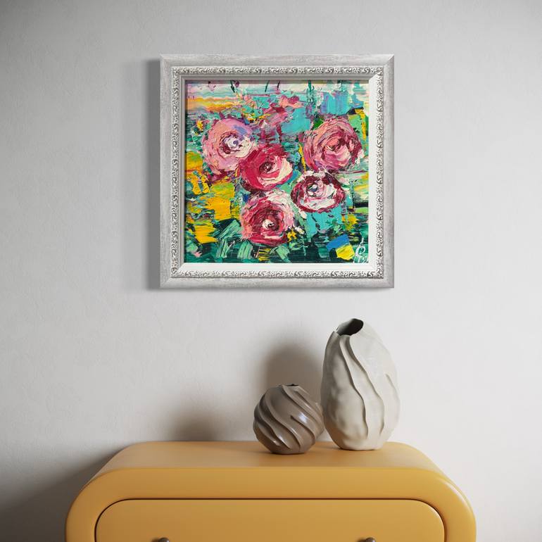 Original Abstract Floral Painting by Svitlana Andriichenko