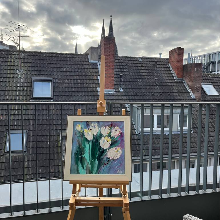 Original Abstract Floral Painting by Svitlana Andriichenko