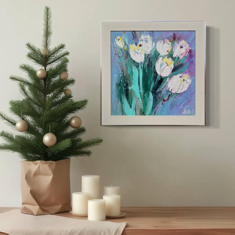 Original Abstract Floral Painting by Svitlana Andriichenko