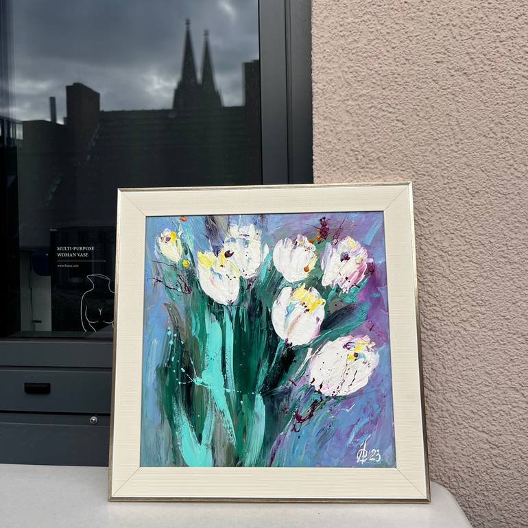 Original Abstract Floral Painting by Svitlana Andriichenko