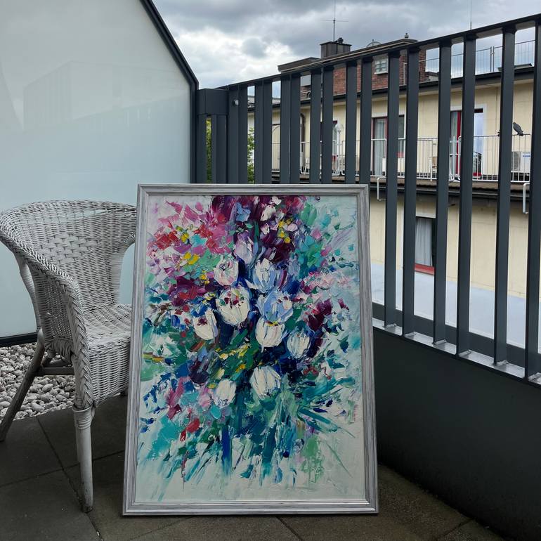 Original Abstract Floral Painting by Svitlana Andriichenko
