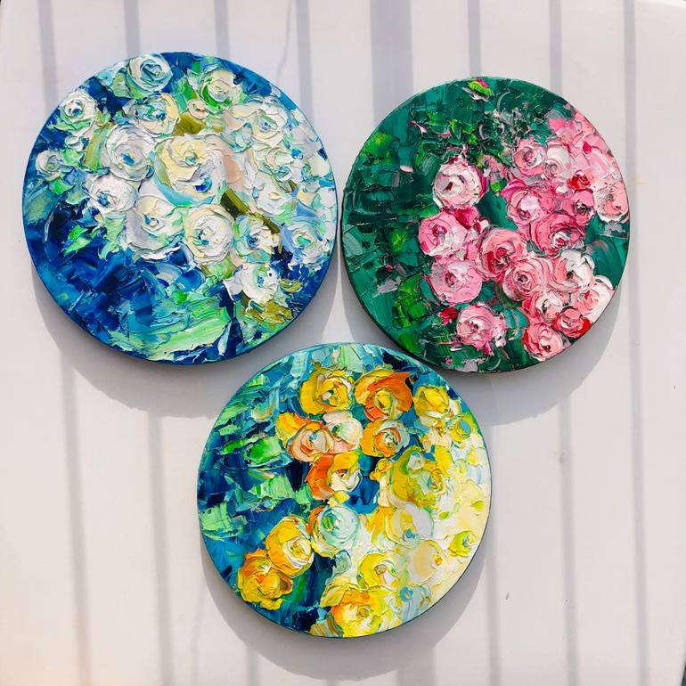 Original Abstract Floral Painting by Svitlana Andriichenko