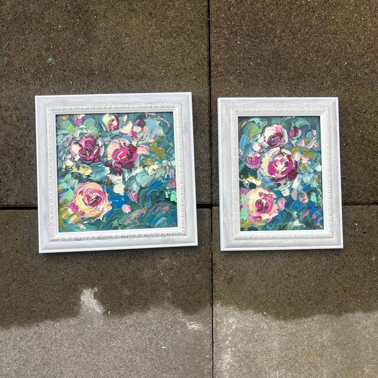 Original Abstract Floral Painting by Svitlana Andriichenko