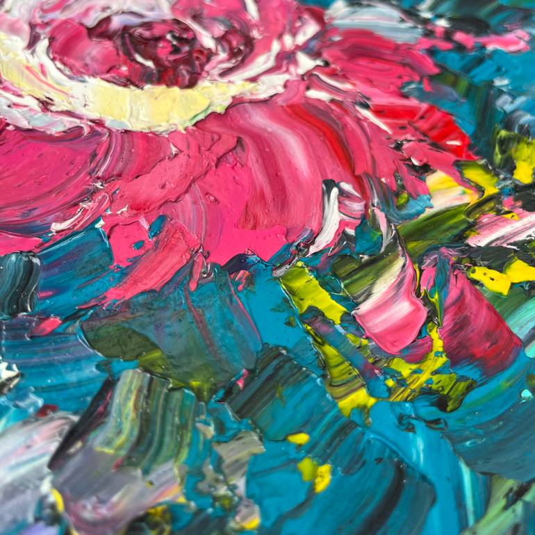 Original Abstract Floral Painting by Svitlana Andriichenko