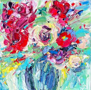 Original Abstract Floral Painting by Svitlana Andriichenko