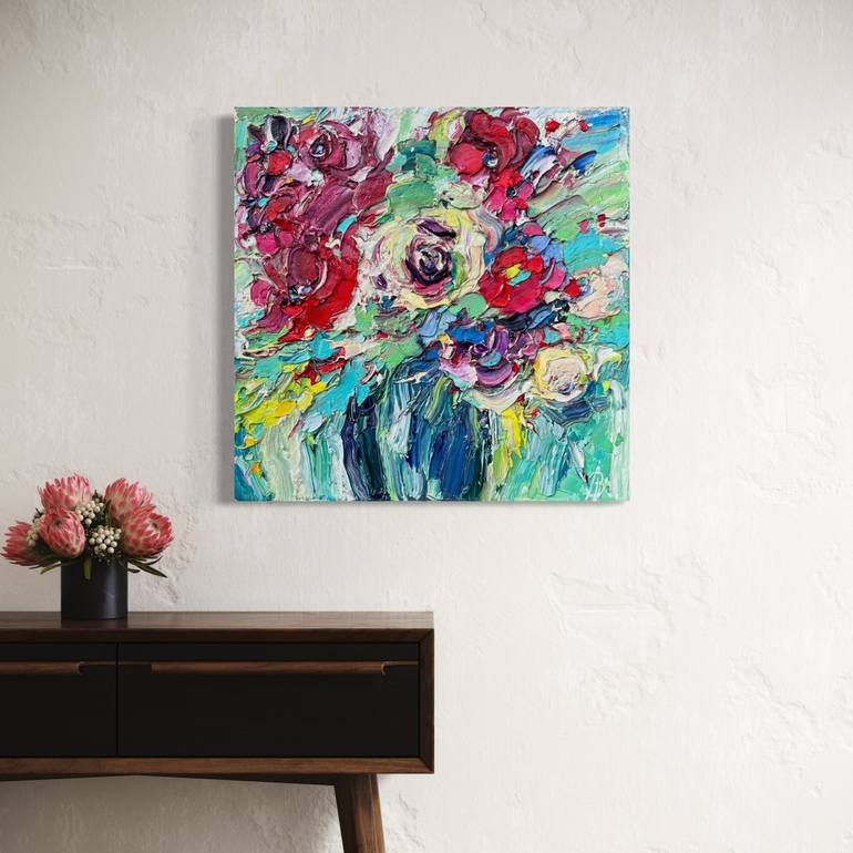 Original Abstract Floral Painting by Svitlana Andriichenko