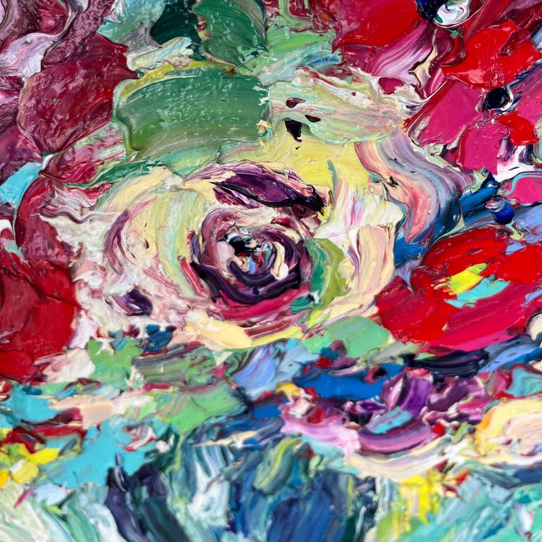 Original Abstract Floral Painting by Svitlana Andriichenko