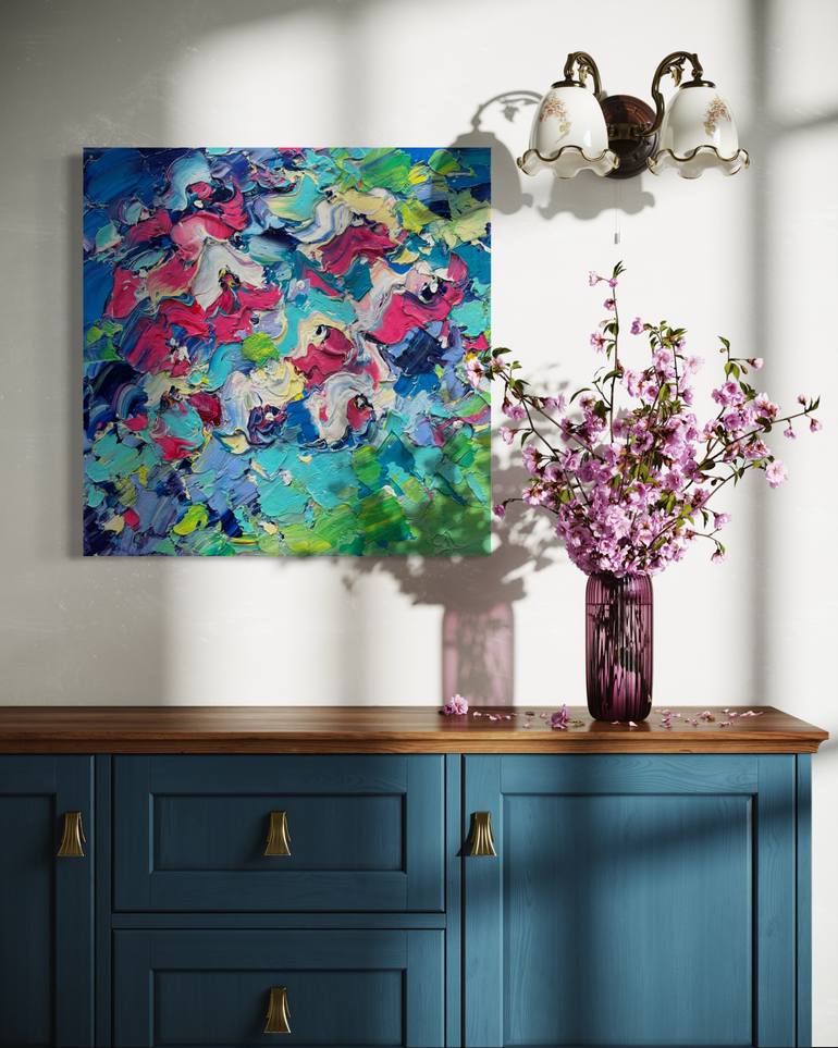 Original Abstract Floral Painting by Svitlana Andriichenko