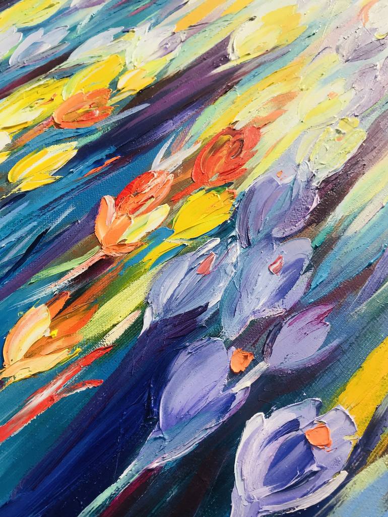 Original Abstract Floral Painting by Svitlana Andriichenko