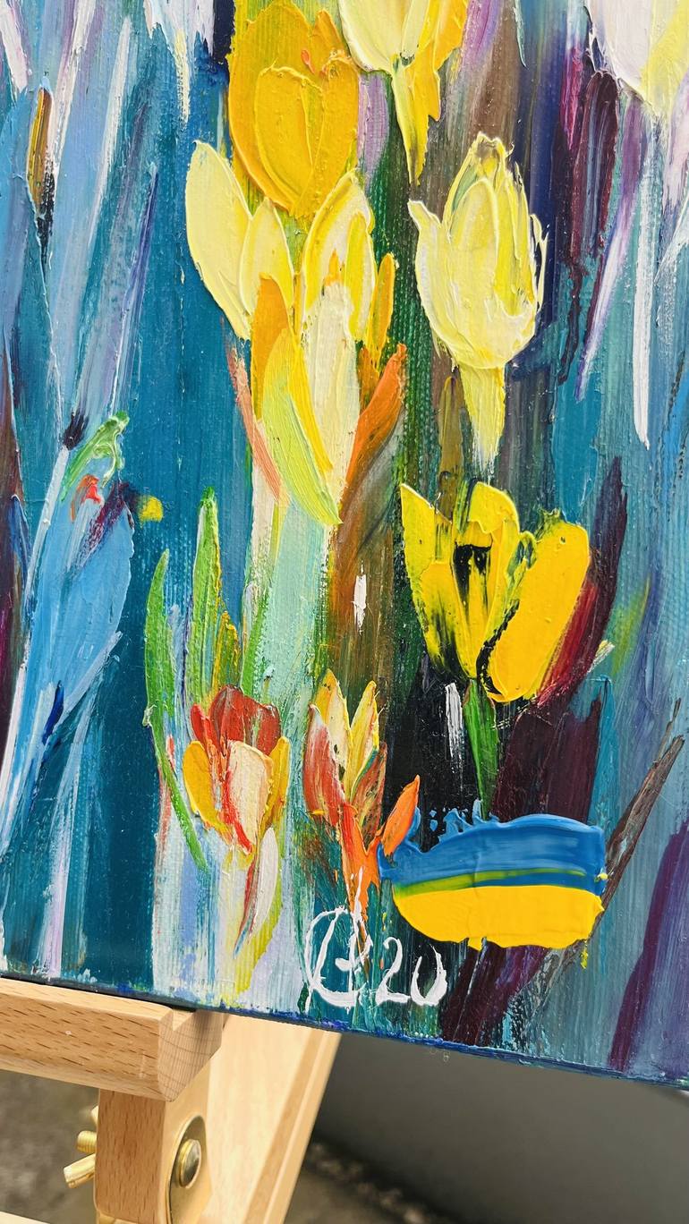 Original Abstract Floral Painting by Svitlana Andriichenko