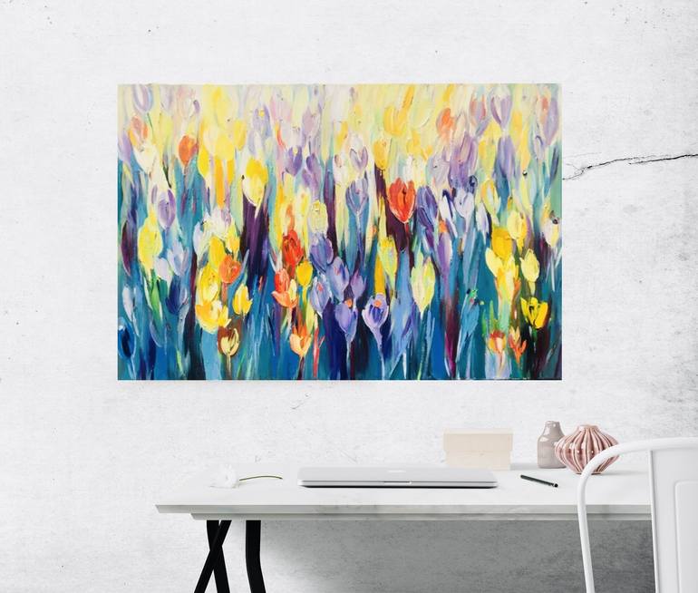 Original Abstract Floral Painting by Svitlana Andriichenko