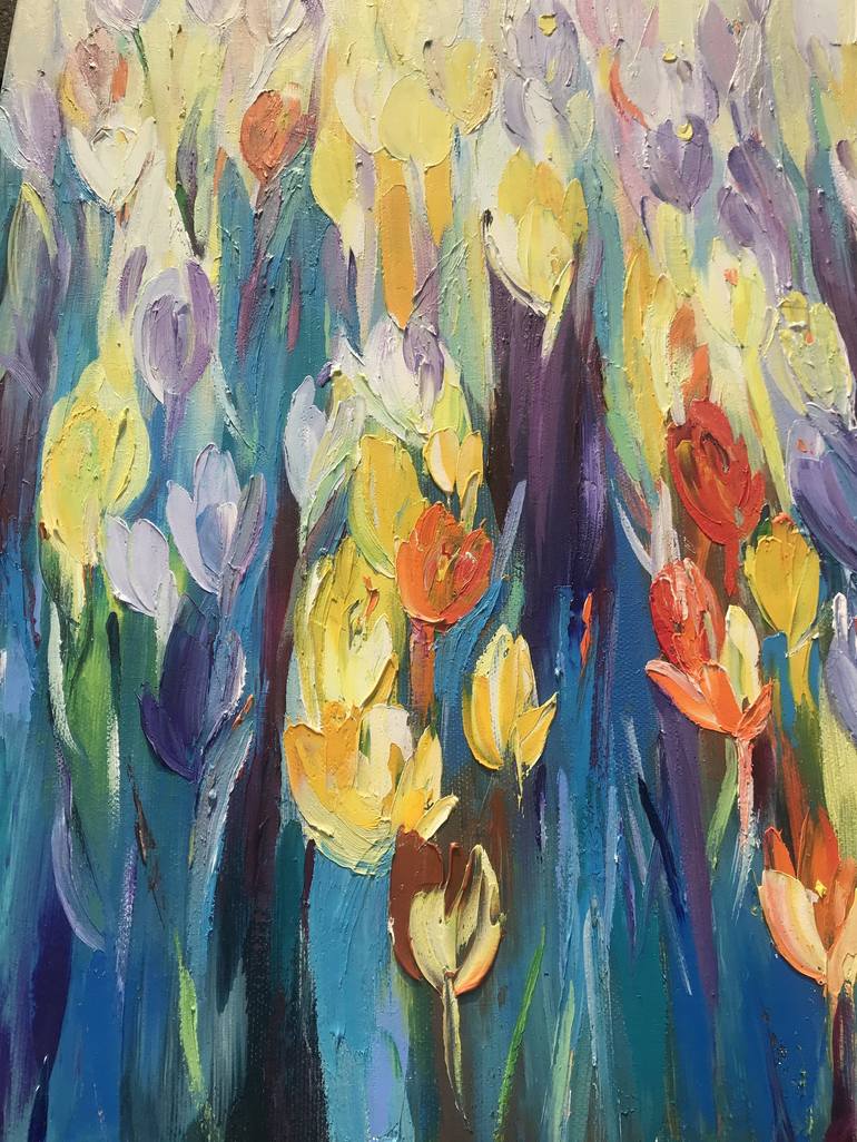 Original Abstract Floral Painting by Svitlana Andriichenko