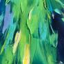 The artwork depicting abstract irises was painted in a single copy. A good gift for friends, suitable for any modern interior.