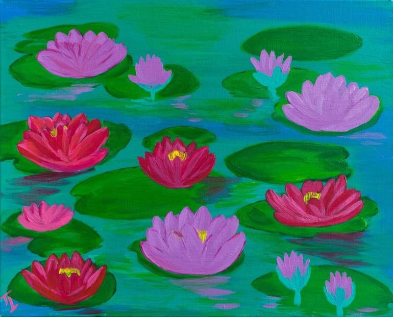 Water Lily Pond Painting By Tanya Lisser Saatchi Art