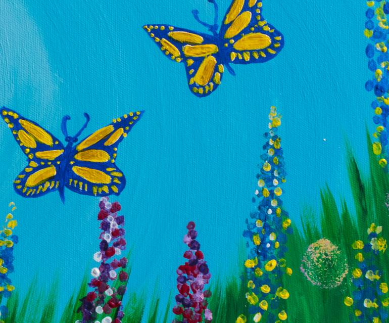 Original Folk Floral Painting by Tanya Lisser