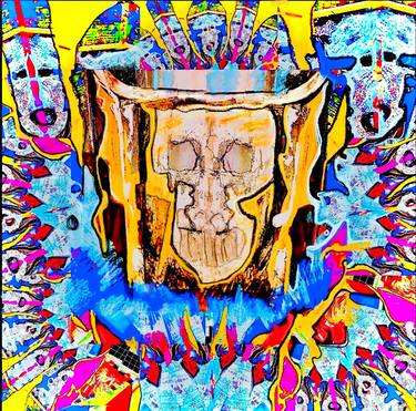 Original Abstract Expressionism People Mixed Media by Mario Rivas