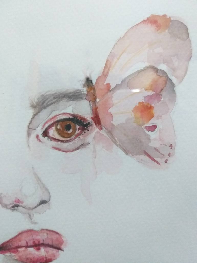 Original Expressionism People Painting by Juju X