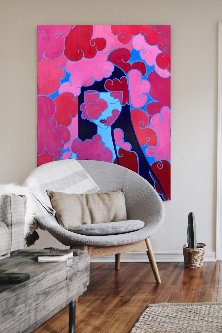 Original Abstract People Painting by Magdalena Bukowska